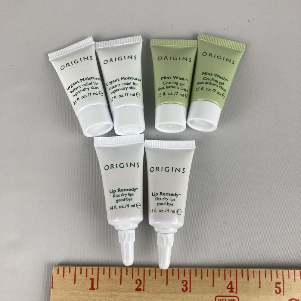 Origins Lip Remedy, Mint Wash, Urgent Moisture Sample Size Lot Of 6